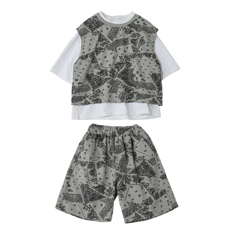 Ensemble tee-shirt short garçon