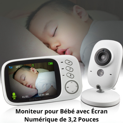 Moniteur pour Bébé avec Écran Numérique de 3,2 Pouces